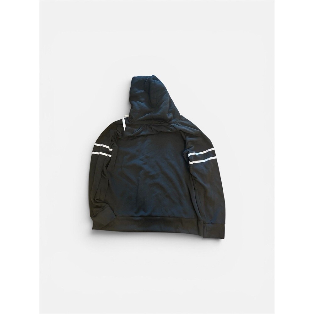 Bobbie Brooks 1X Warning I Really Don’t Care Sherpa Hoodie Black Plus Size Plush - Picture 3 of 16
